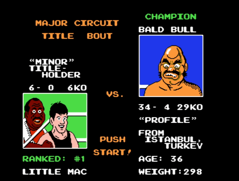 Mike Tyson’s Punch-Out – How To beat Bald Bull – First Match