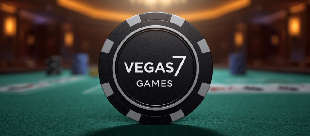 Vegas7Games Gaming in 2026 overview featuring bar-style platform statistics and a pie chart showing game distribution by category. The page highlights mobile app features, popular slot titles, RTP rates, platform benefits, and Android compatibility.