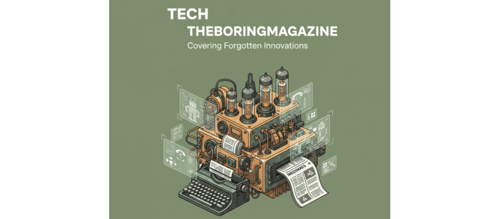 Tech TheBoringMagazine publication profile covering legacy system journalism, reader demographics, editorial philosophy, and content areas on forgotten computing infrastructure.