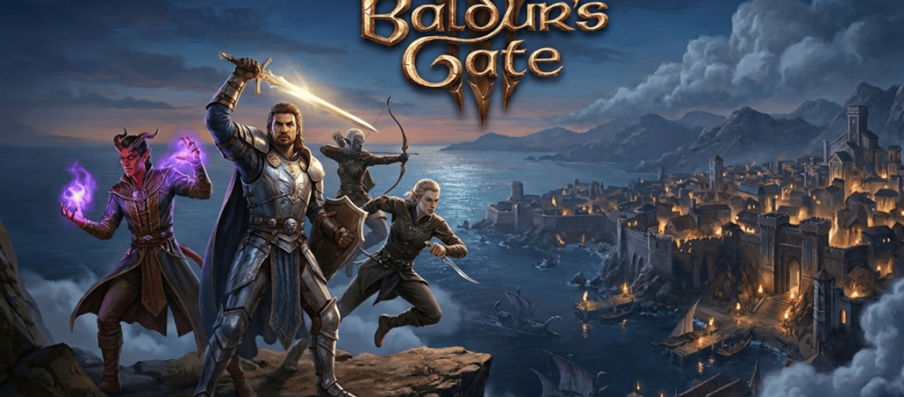Baldur's Gate 3 crossplay guide showing full cross-platform and cross-save support across PC, Mac, PS5, and Xbox since Patch 8.