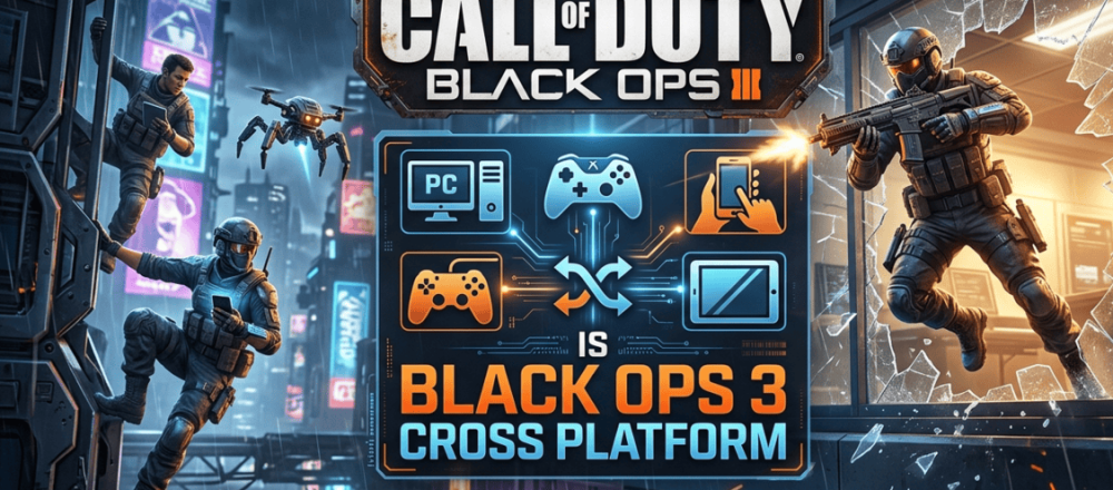 Black Ops 3 crossplay status in 2026 showing no cross-platform support between PC, PlayStation, and Xbox.