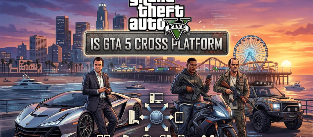 GTA 5 crossplay status in 2026 showing no cross-platform support between PC, PlayStation, and Xbox.