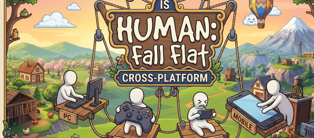 Human Fall Flat crossplay status showing limited cross-platform support between Xbox and Windows PC, with other platforms on separate servers.