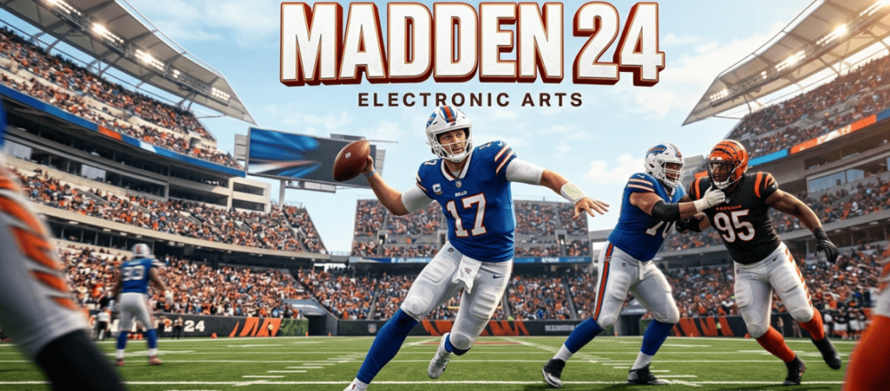 Madden 24 crossplay guide showing cross-platform support between PS5, Xbox Series X|S, and PC, with last-gen consoles excluded.