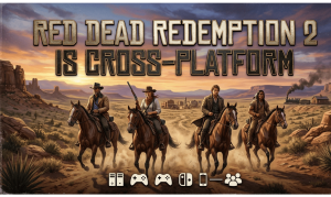 Console & Emulator Reviews Red Dead Redemption 2 cross-platform guide for 2026 covering no crossplay support between PC/PlayStation/Xbox, no cross-save functionality, cross-generation play only within same console family (PS4/PS5 together, Xbox One/Series X|S together), 61+ million copies sold since October 2018, and Red Dead Online updates halted since late 2022 with resources shifted to GTA 6.