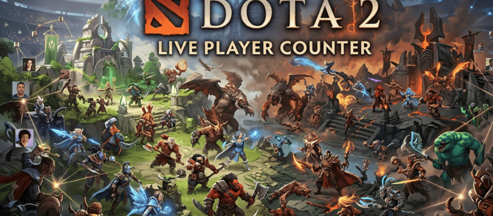 Check the latest Dota 2 live player count in 2026, including concurrent users, monthly statistics, peak records, regional distribution, revenue trends, and Steam activity insights across global servers.