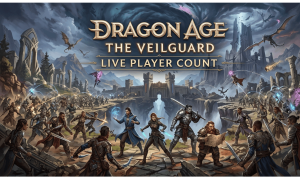 Dragon Age: The Veilguard player count statistics covering 89K launch peak, 78% first-month drop, EA revenue forecast cut, and no planned DLC.