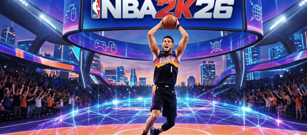 NBA 2K26 crossplay guide showing PS5 and Xbox Series X|S cross-platform support, with PC, last-gen consoles, and Switch excluded.