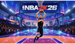 NBA 2K26 crossplay guide showing PS5 and Xbox Series X|S cross-platform support, with PC, last-gen consoles, and Switch excluded.