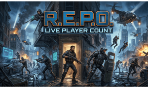 R.E.P.O. player count statistics 2026 covering Steam concurrent users, 271K all-time peak, update-driven spikes, and $124 million first-year revenue.
