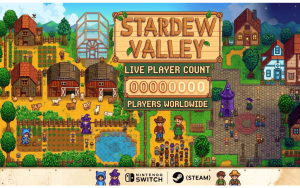 Stardew Valley player count 2026 covering 103K concurrent Steam users, 236K all-time peak, 1.6 update revenue surge, and 97% positive review rating across one million reviews.