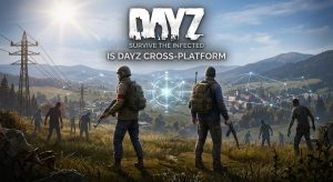 DayZ crossplay compatibility chart showing Xbox and PC support, separate Steam and PlayStation multiplayer pools, cross-save limitations, cross-generation play, platform differences, and supported multiplayer combinations.