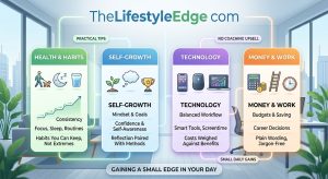 TheLifestyleEdge com lifestyle blog covering health, personal growth, technology, money, career, habits, and everyday self-improvement topics.