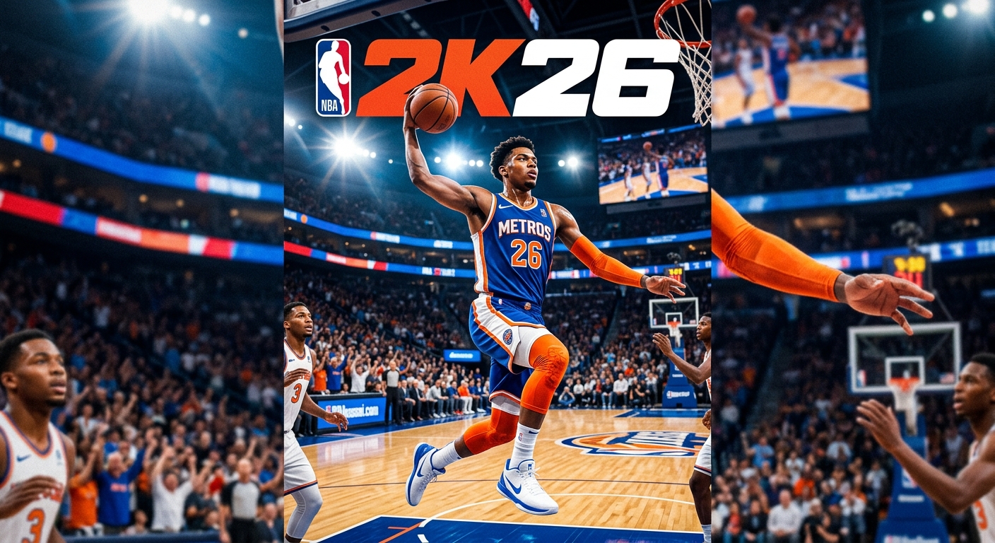 NBA 2K26 live player count and 2026 statistics showing Steam players, peak concurrency, sports game comparisons, review data, ownership estimates, Twitch viewership, and Take-Two revenue.