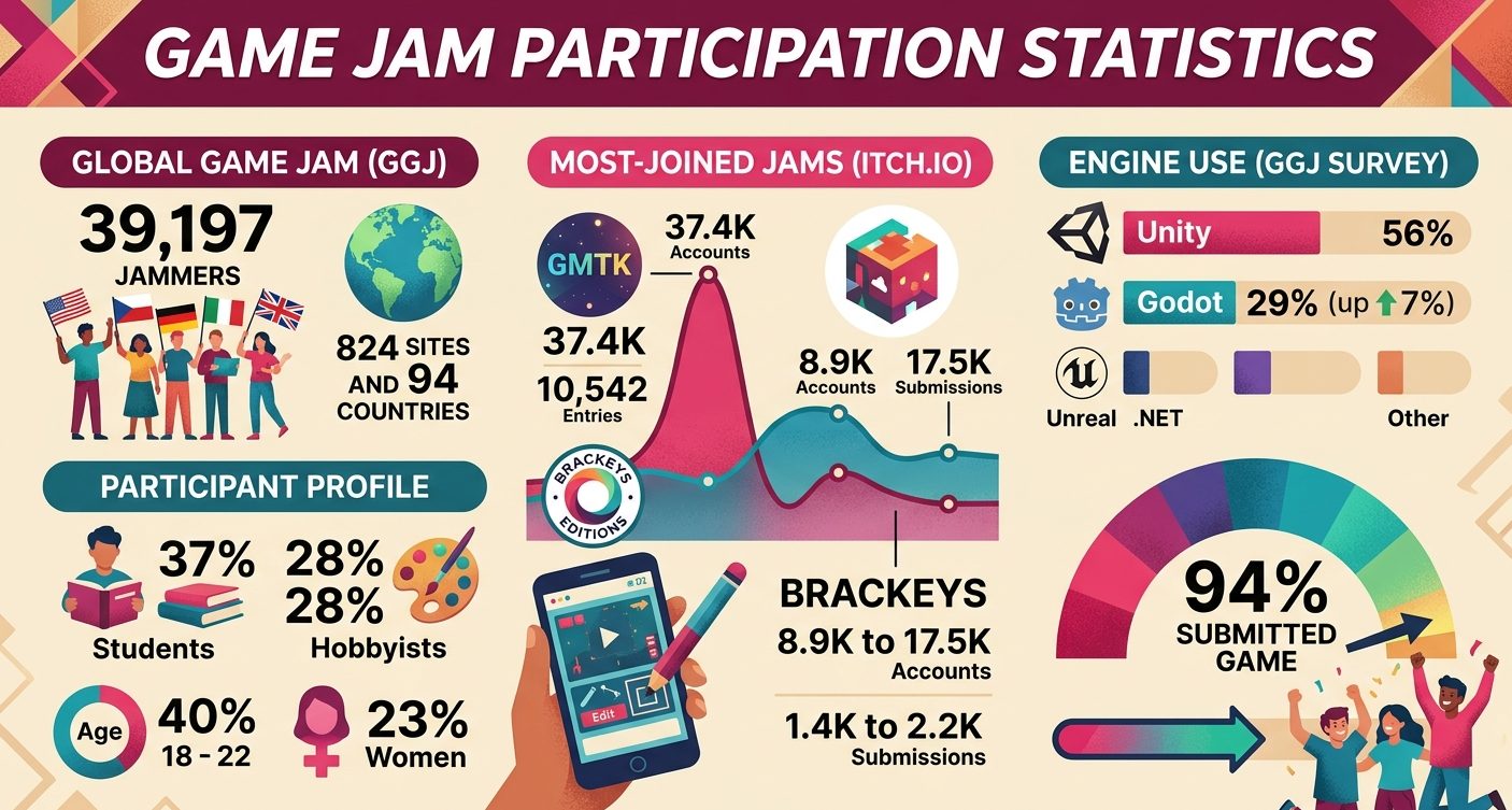Game Jam Participation Statistics 2026