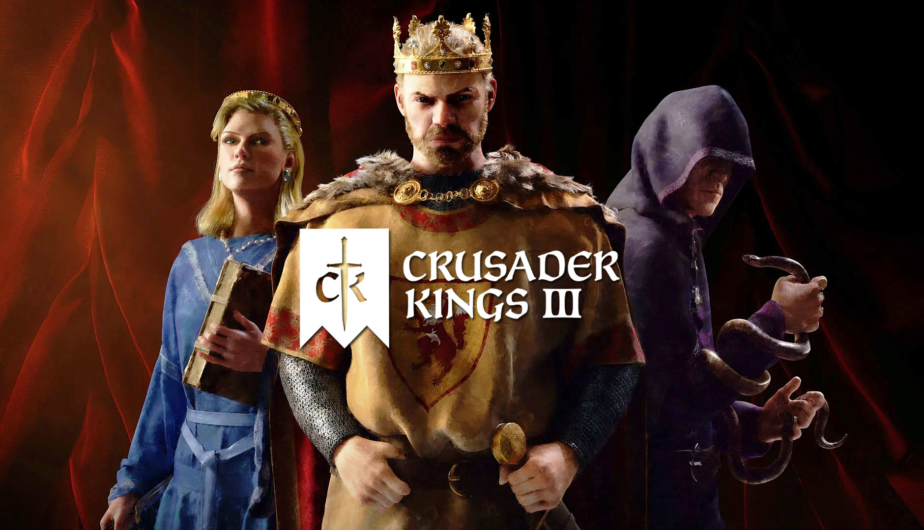 Crusader Kings III live player count and statistics for 2026, featuring Steam concurrent players, monthly averages, expansion peaks, Twitch viewership, sales estimates, reviews, and platform availability.