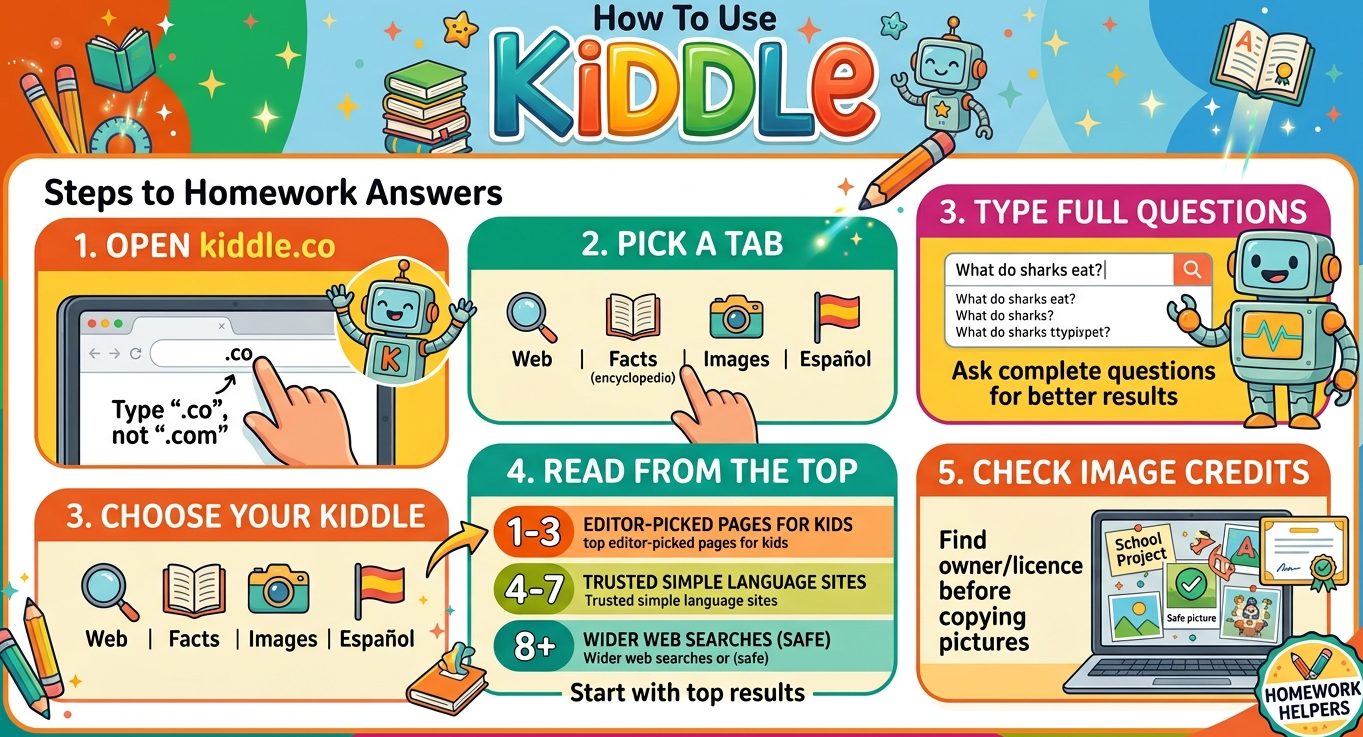 Kiddle child-friendly search engine homepage with safe search results for kids