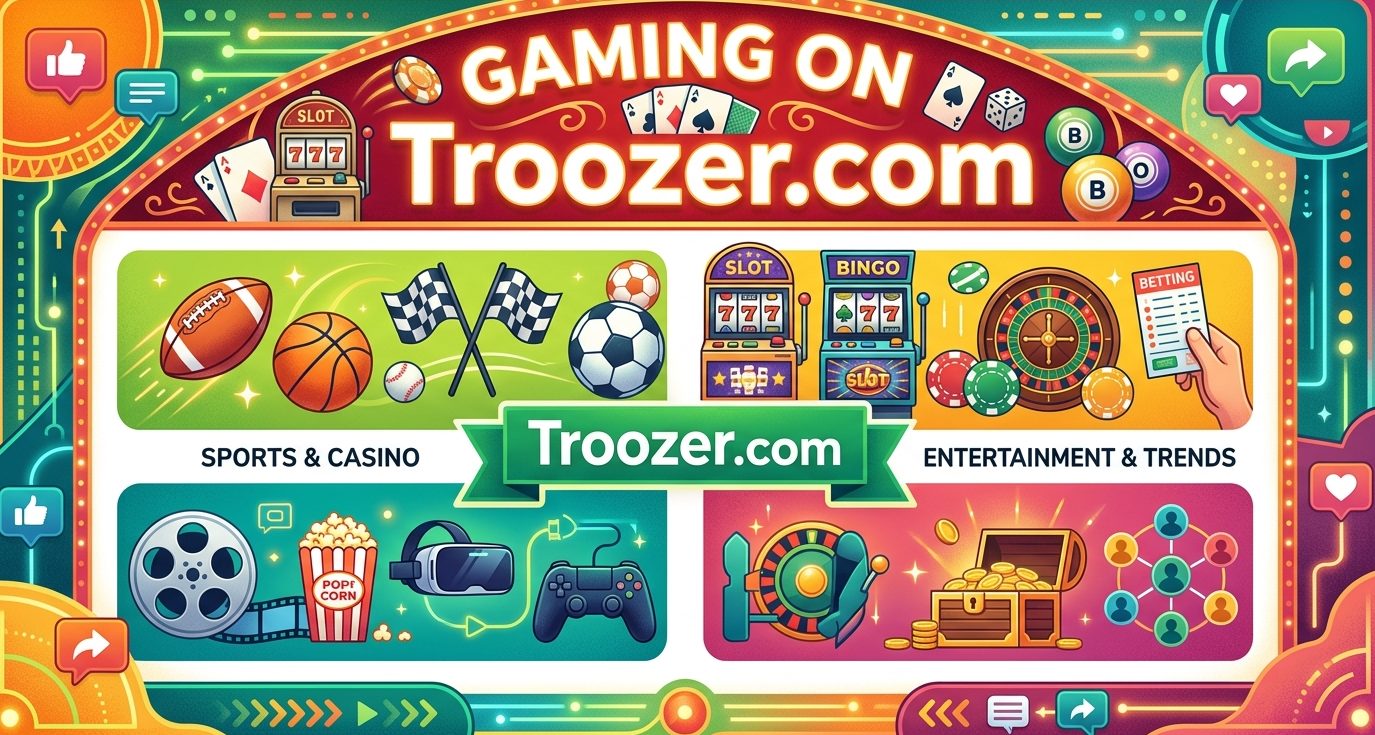 Gaming on Troozer.com in 2026 focuses on articles rather than playable games, with 15 of 18 Sports posts covering online casinos, slots, or betting. Learn about its gaming content, publishing trends, legitimacy, and safety concerns.